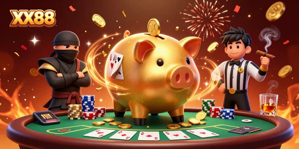 Experience exciting gameplay at XX88 with dynamic characters in a vibrant, immersive casino setting.
