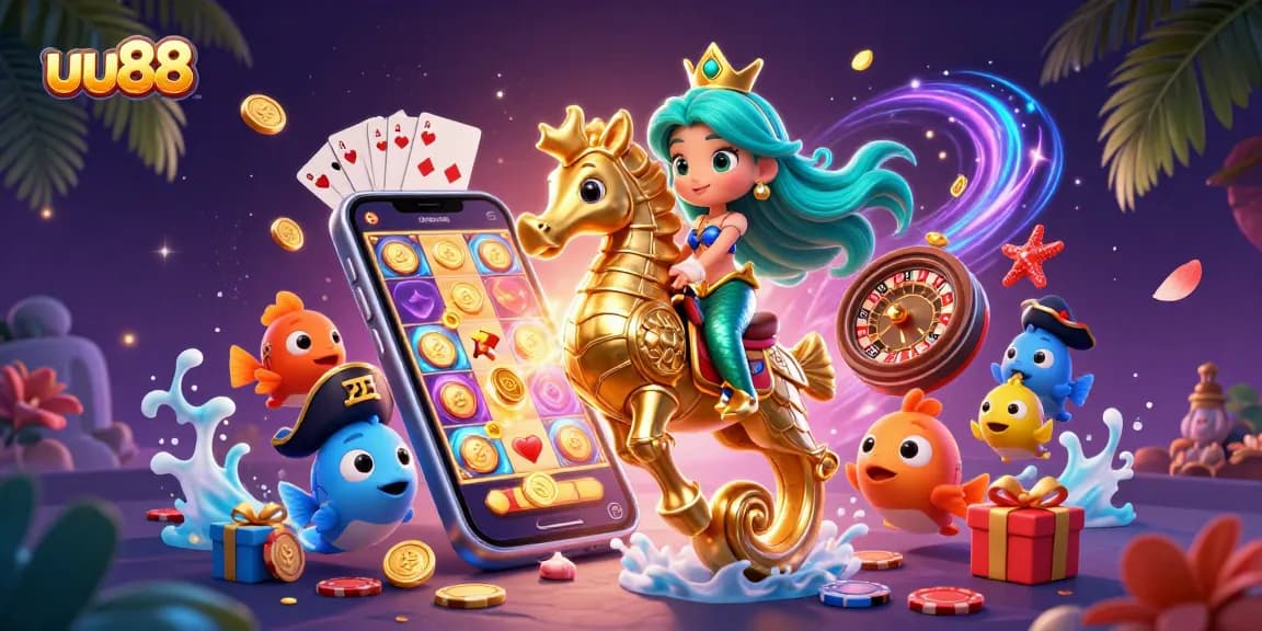 uu88 players enjoy a magical gaming experience with colorful slot games and vibrant characters.