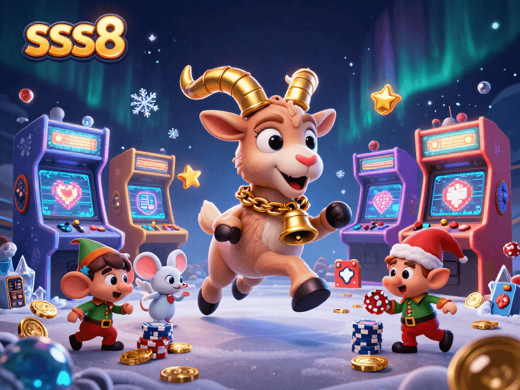 Experience unique gaming at sss8 casino, featuring animated characters in an engaging casino scene.
