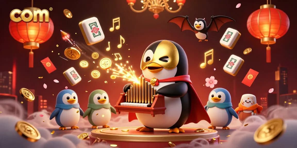 Experience thrilling gameplay at com with vibrant 3D casino visuals showcasing a penguin and acrobat.