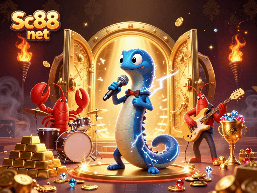 Engage with Sc88 net's underwater casino experience featuring vibrant 3D characters and rich treasures.
