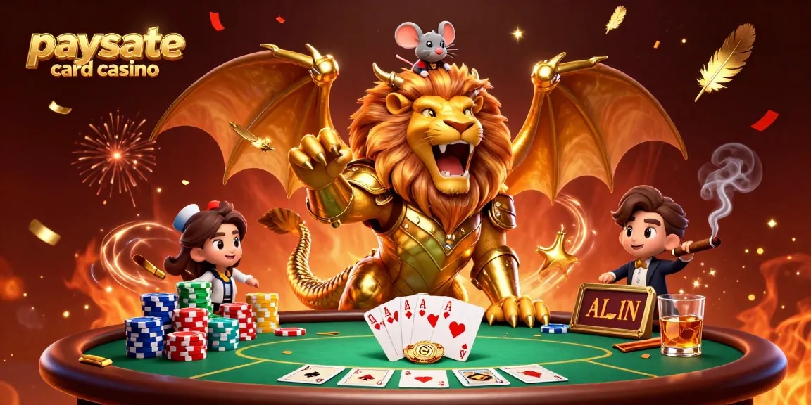 Spielen Sie in einem Paysafe Card Casino mit aufregenden Glücksspiel-Szenen, die dynamische Poker-Elemente präsentieren.