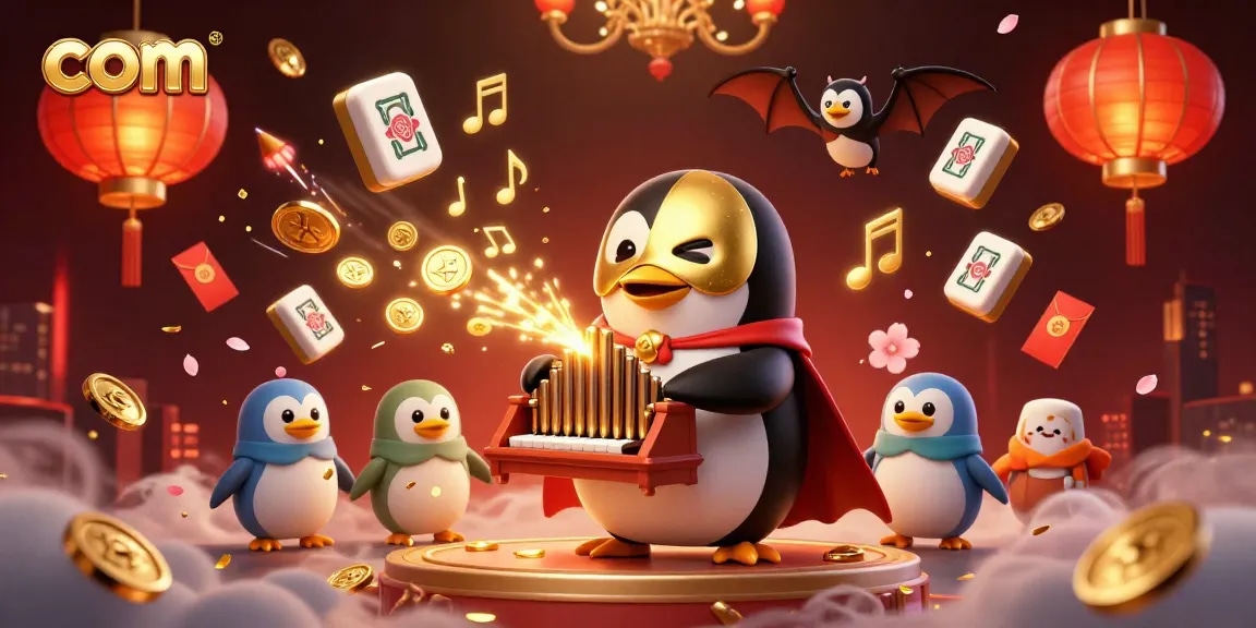 Experience thrilling gameplay at com with vibrant 3D casino visuals showcasing a penguin and acrobat.
