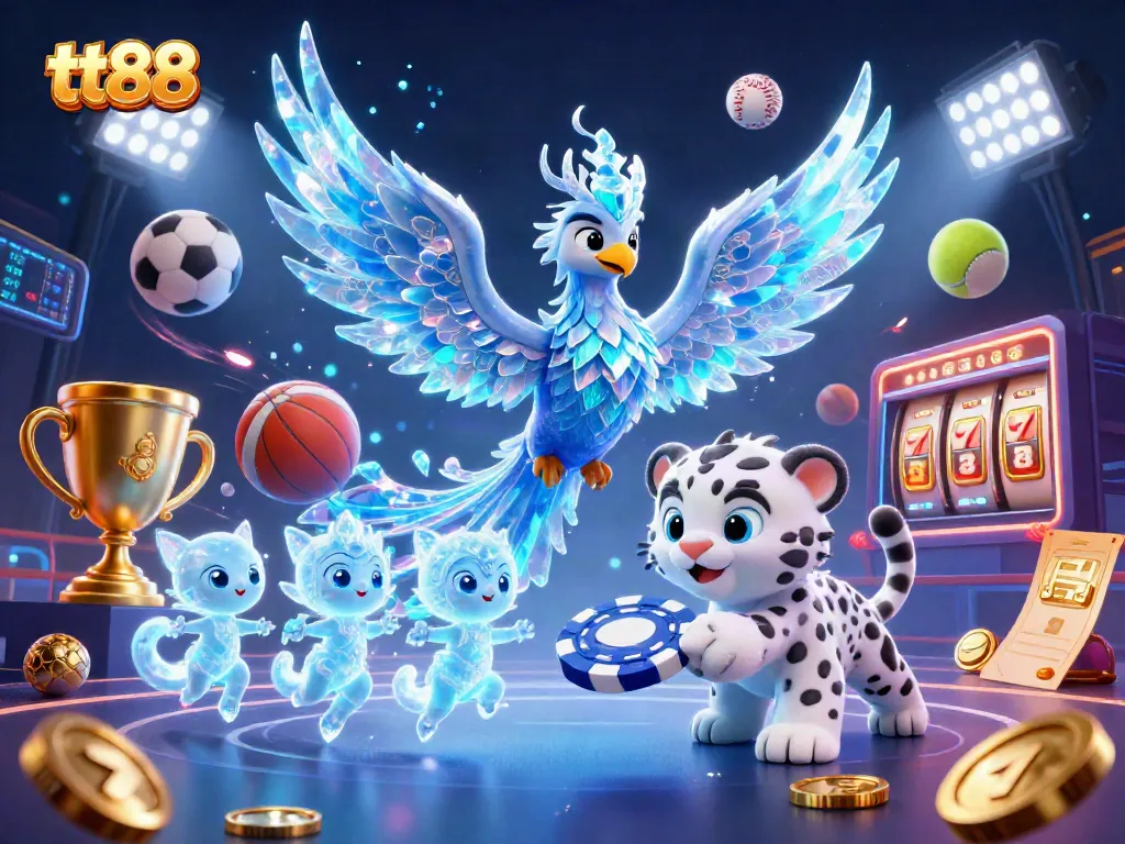 Experience thrilling gaming with the tt88 casino scene, featuring vibrant characters and dynamic sports elements.