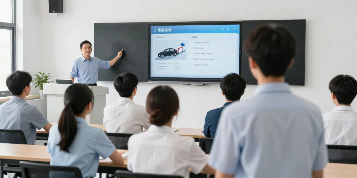 Fahrlehrer Zürich bieten professionelle Ausbildung in modernem Klassenzimmer für angehende Autofahrer.