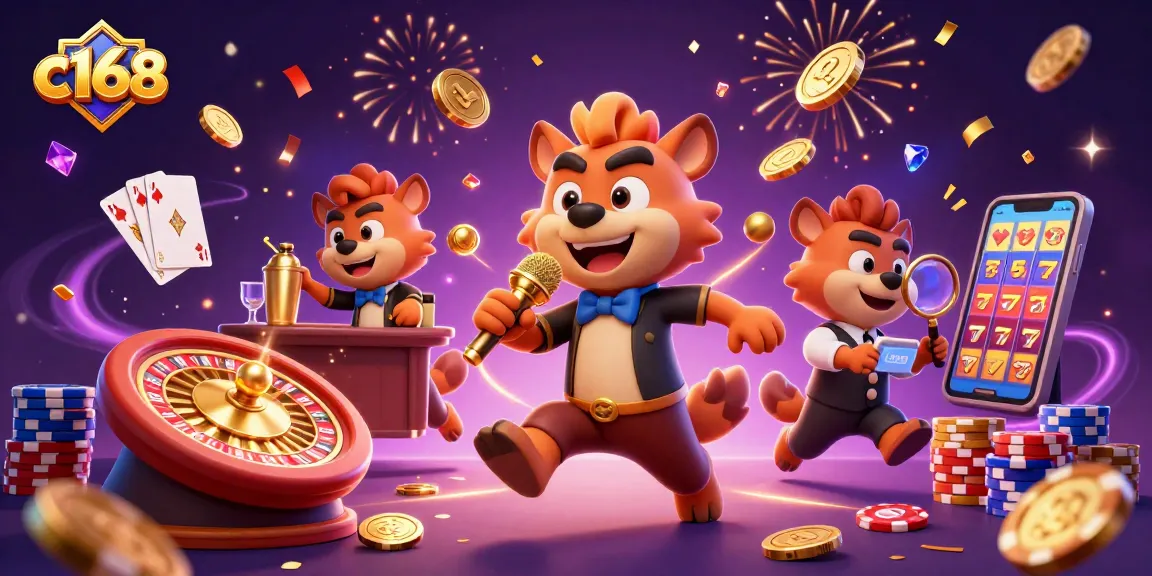 C168 tạo ra trải nghiệm casino sống động với những chú linh cẩu hài hước và những khoảnh khắc chiến thắng chói lọi.