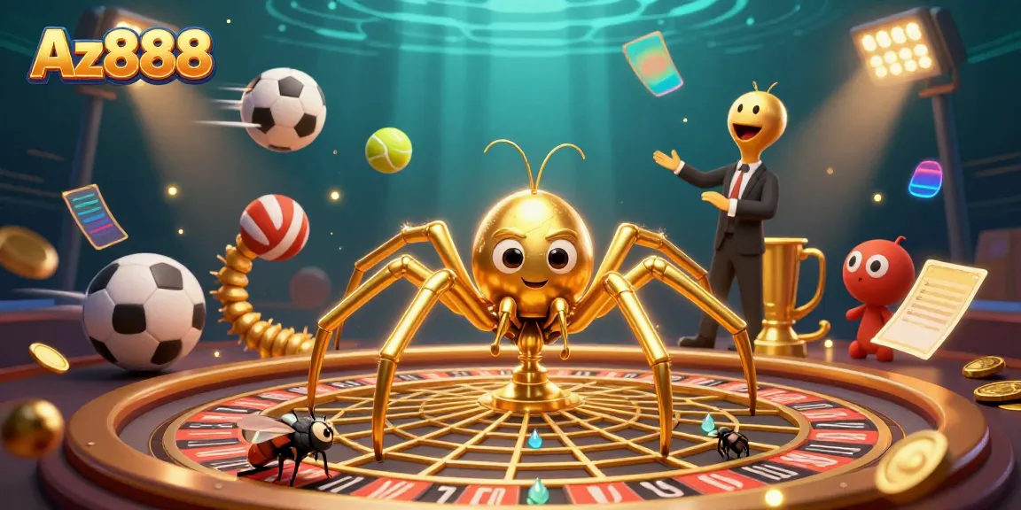 Experience exciting gameplay with Az888 at a casino environment featuring colorful characters and dynamic sports betting.