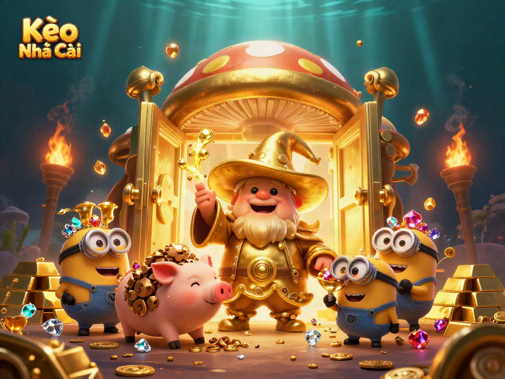 Engage with Kèo Nhà Cái through treasure-filled magic in this mesmerizing illustration.