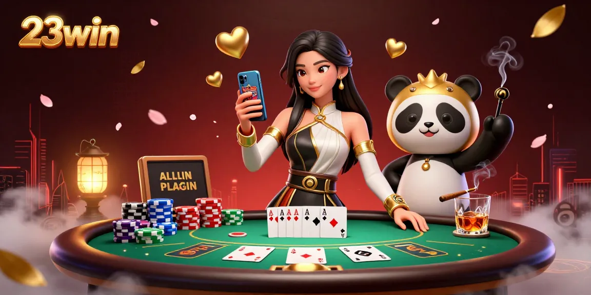 Experience thrilling gaming moments at 23win with a vibrant casino scene filled with action and excitement.