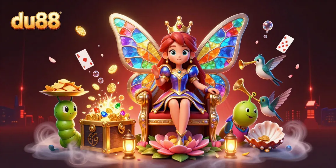 Play at du88 with a captivating 3D casino scene full of vibrant characters and dynamic elements.