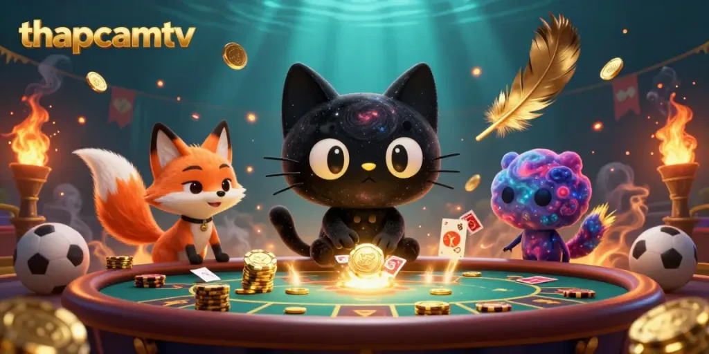 Experience thapcamtv's dynamic gaming universe filled with vibrant characters and exhilarating gambling elements.