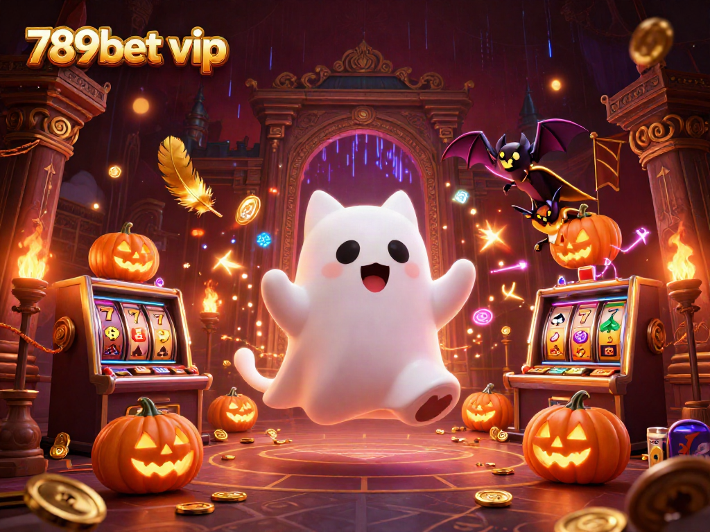 Engage with the thrilling excitement of 789bet vip in a dynamic haunted casino scene.