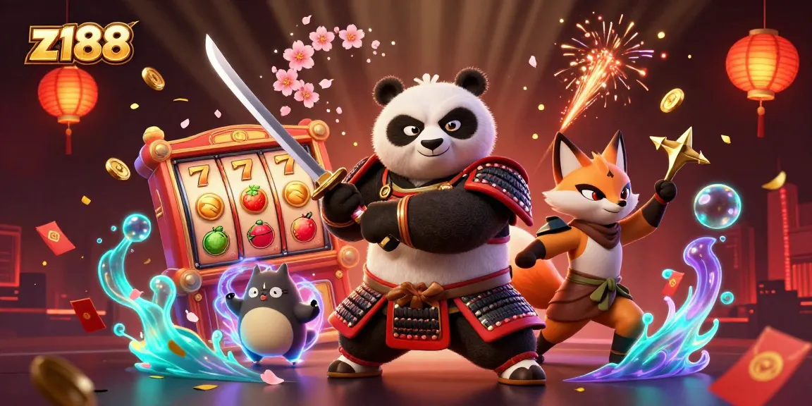 Engage with z188's vibrant slot gaming scene featuring dynamic characters and rich casino elements