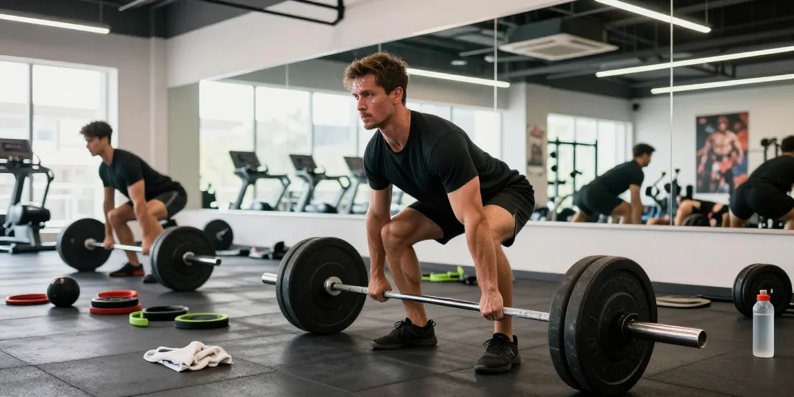 Anabolika Shop gym scene showing a dedicated athlete lifting weights, emphasizing strength and focus