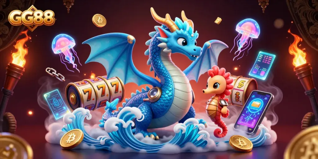 Engage with GG88 for thrilling slot action in a vibrant underwater world with unique characters.