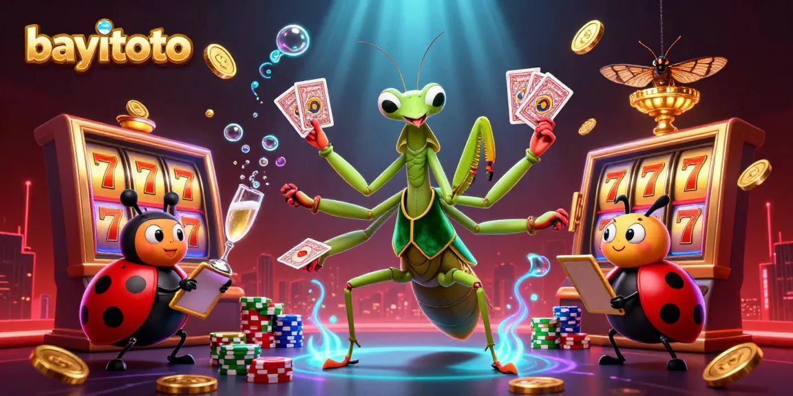 Experience thrilling wins at bayitoto with our vibrant casino illustration showcasing dynamic gaming elements and action.