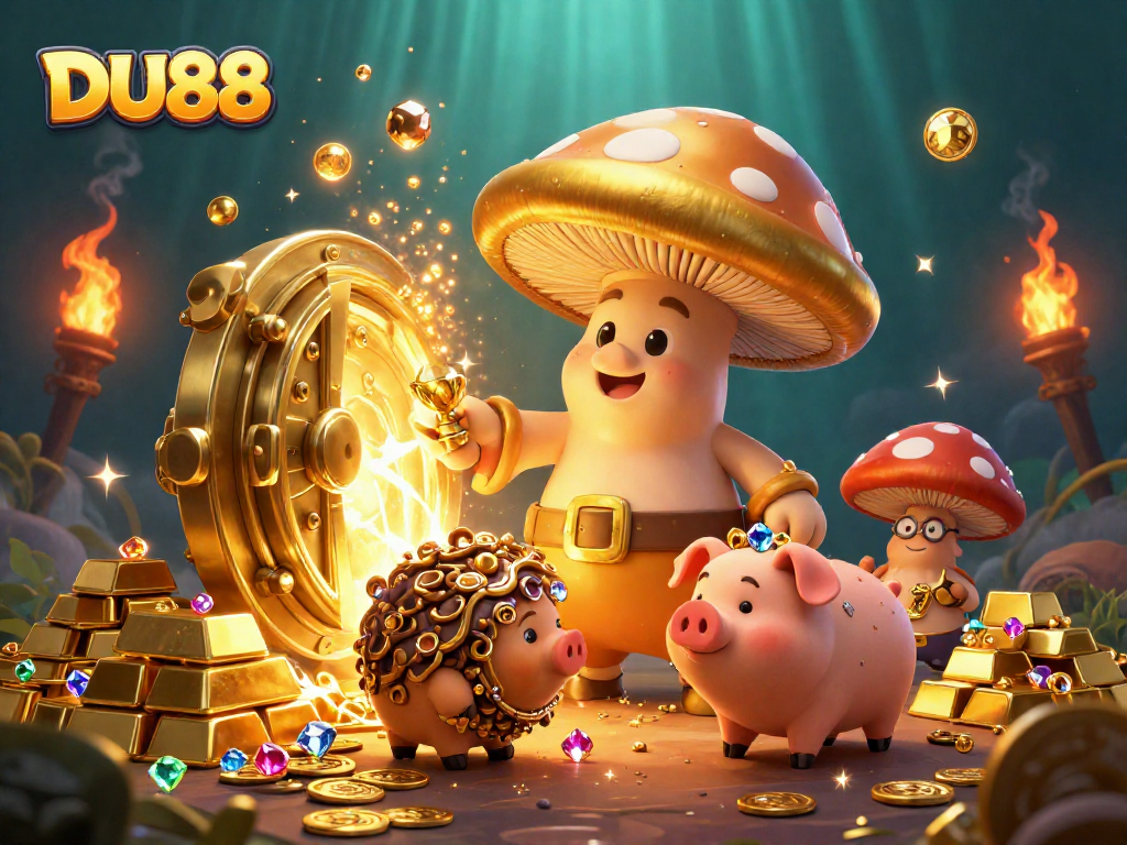 Play at DU88 and engage with a vibrant fantasy casino world filled with treasure, gold, and excitement.