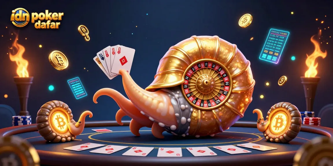 Permainan poker online dengan idn poker daftar dan dealer di meja poker yang dinamis.