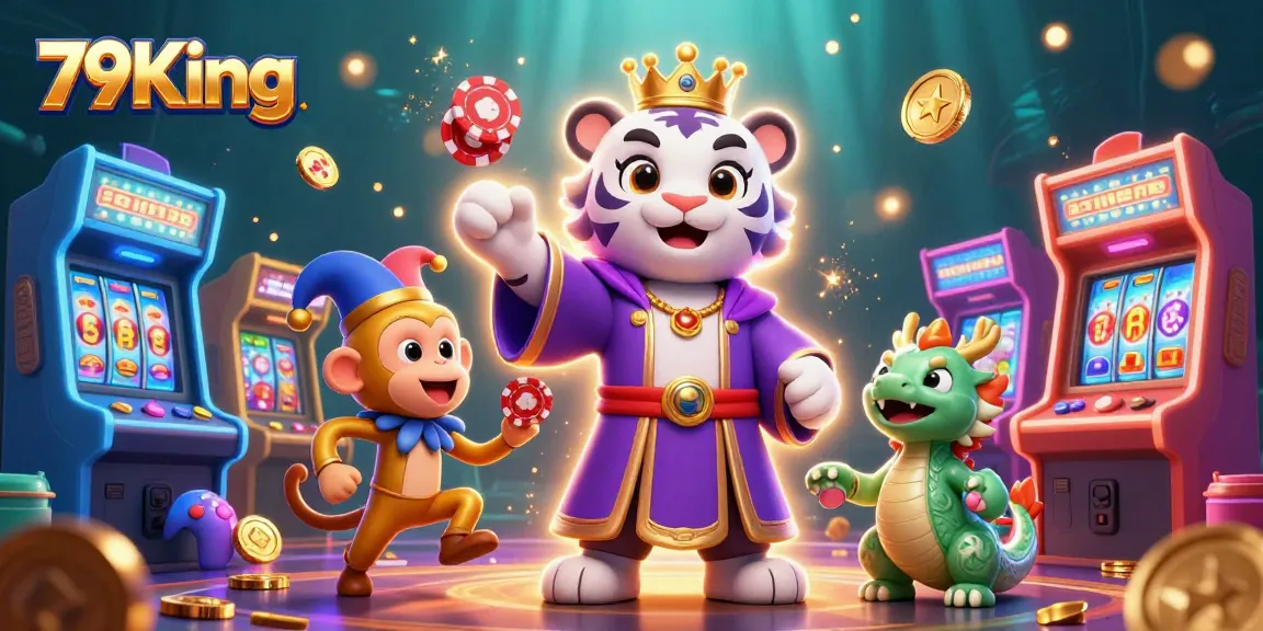 Experience thrilling games at 79King with vibrant slot machines and lively casino atmosphere.