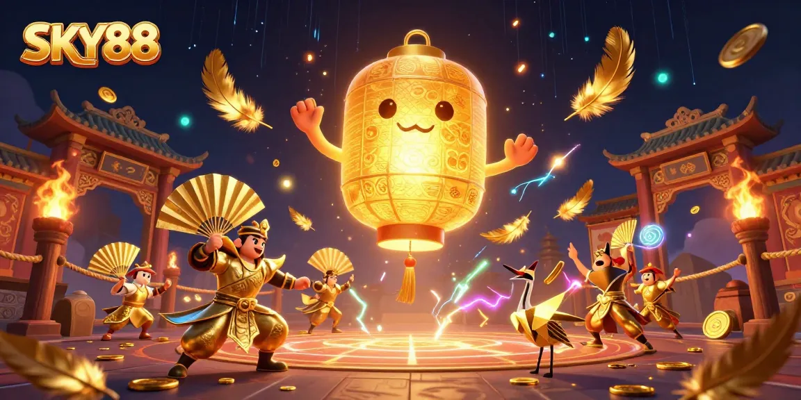 Engage with exhilarating betting experiences at SKY88 casino with vibrant visuals and dynamic characters.