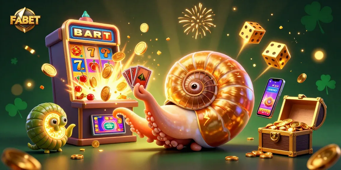 FABET showcases thrilling casino action with a giant nautilus roulette hybrid and glowing ammonites.