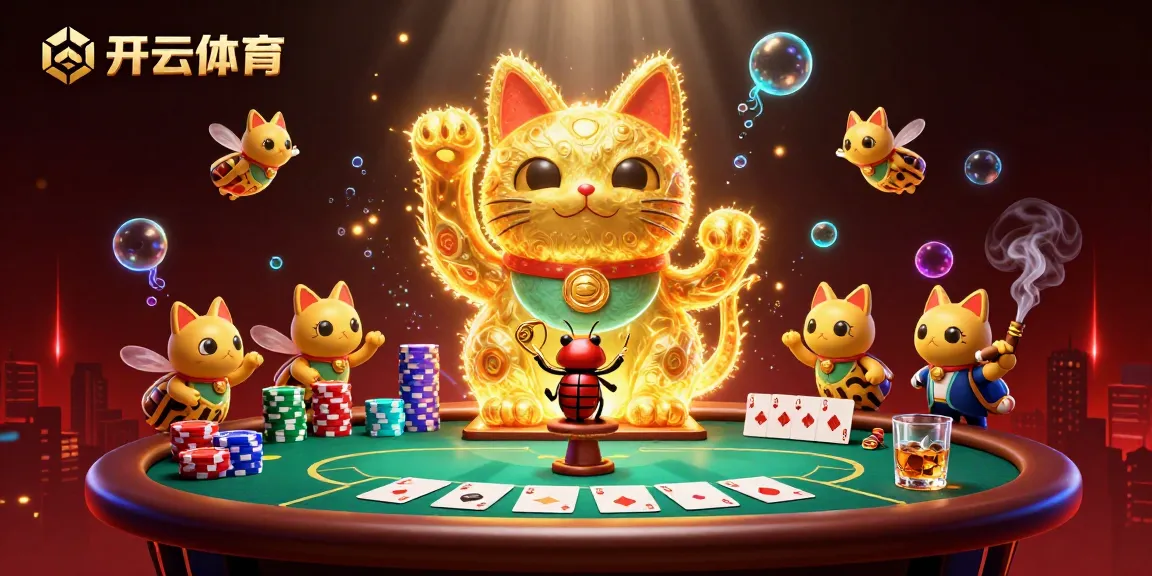 Engage with exciting games at 开云体育, featuring a vibrant lucky cat formed by golden fireflies.