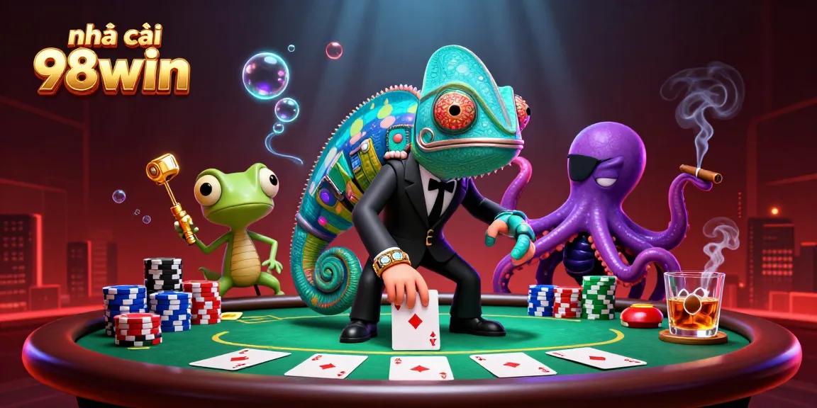 Engage with the vibrant world of nhà cái 98win, featuring thrilling poker action with charming characters.