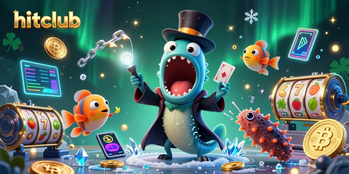 Hitclub showcases a magical deep-sea casino scene with unique characters and vibrant crypto elements.